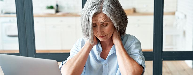 patient needing neck pain treatment in Marlton
