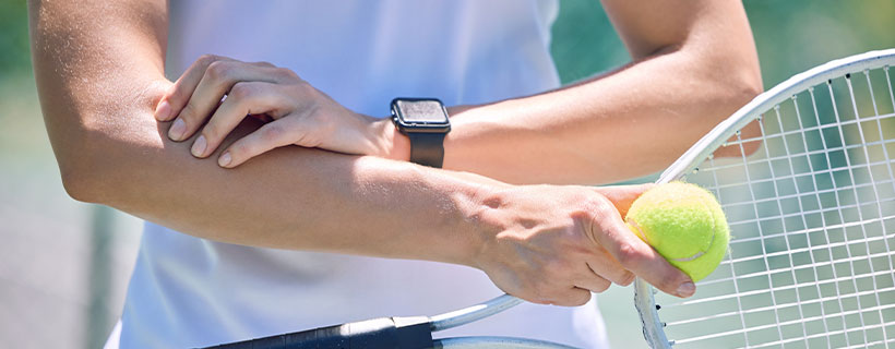 patient needing tennis elbow treatment in Marlton